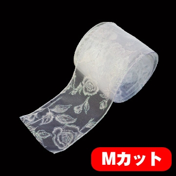 エレガントローズ ホワイト 巾10cm Mカット