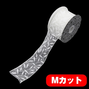 シースルーアラベスク ホワイト 巾6cm Mカット