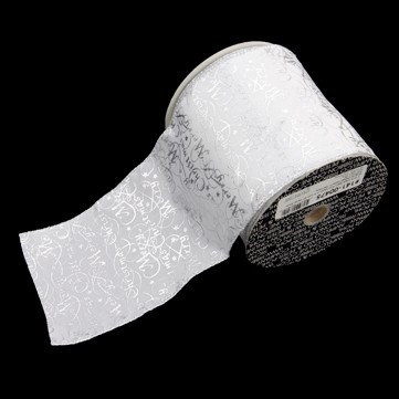 メリークリスマス シルバー 巾12.5cm 9M巻