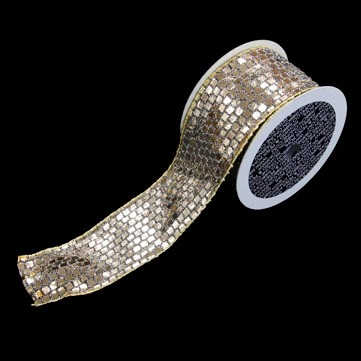 アリゲーター ゴールド 巾7.5cm 9M巻
