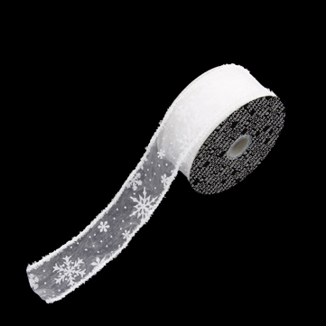 スノーフレーク ホワイト/ホワイト 巾5cm　18M巻