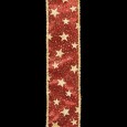 ラメスター レッド 巾7.5cm 9M巻