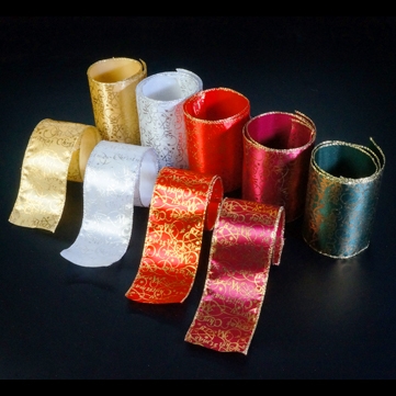 メリークリスマス シルバー 巾7.5cm 18M巻